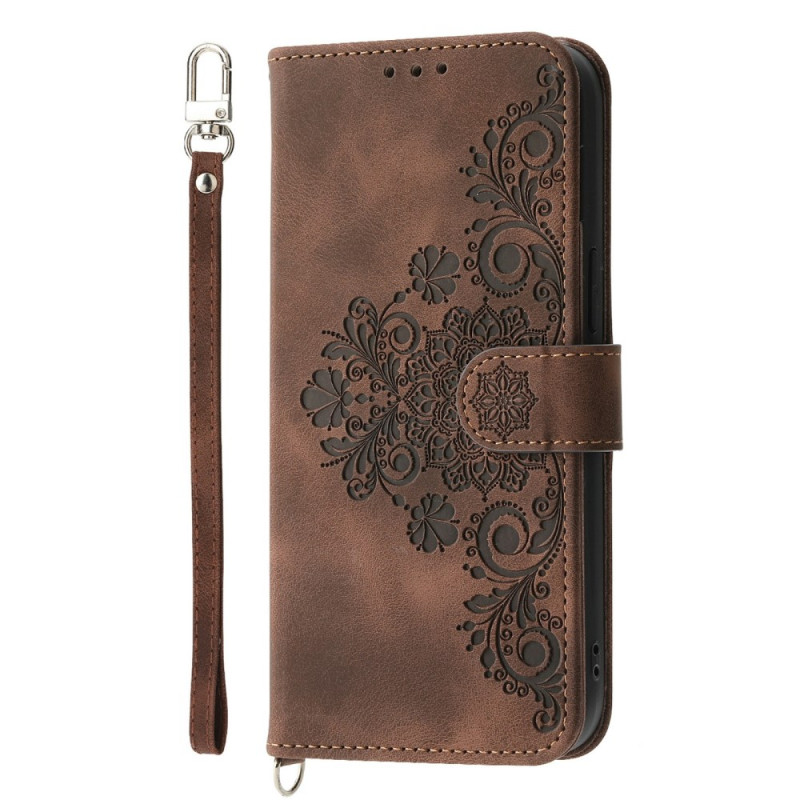 Xiaomi Redmi Note 15 Pro 5G Suede Mandala Case with Shoulder Strap