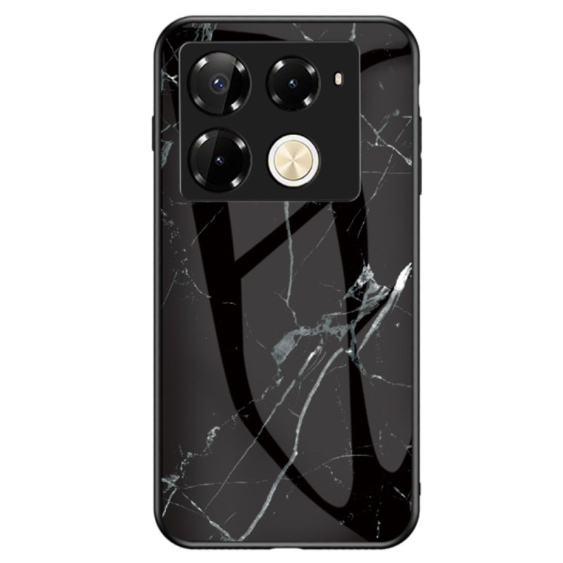 Infinix Note 40 Pro 4G Marble Tempered Glass Case