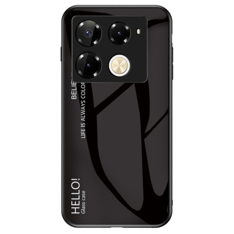 Infinix Note 40 Pro 4G Tempered Glass Case Hello