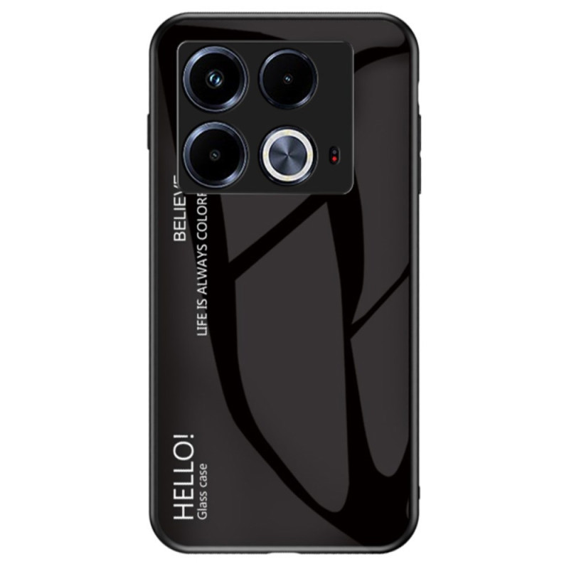 Infinix Note 40 4G Tempered Glass Case Hello