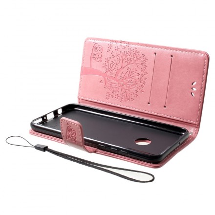 Case Huawei P30 Lite Tree and Owls with Strap