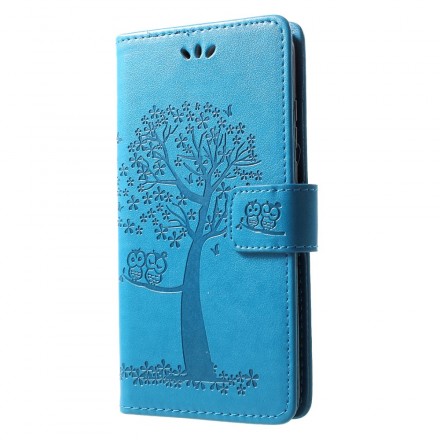 Case Huawei P30 Lite Tree and Owls with Strap