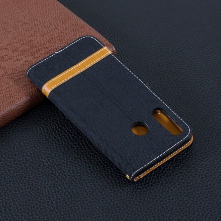 Huawei P30 Lite Fabric and Leather effect case with strap