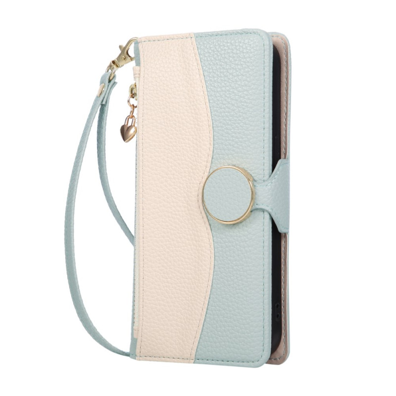 Housse 17 Pro Max Portefeuille à Rabat avec Fermeture Éclair