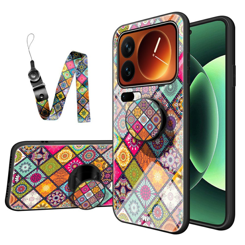 Coque Xiaomi 17 Pro Max Support et Lanière Patchwork