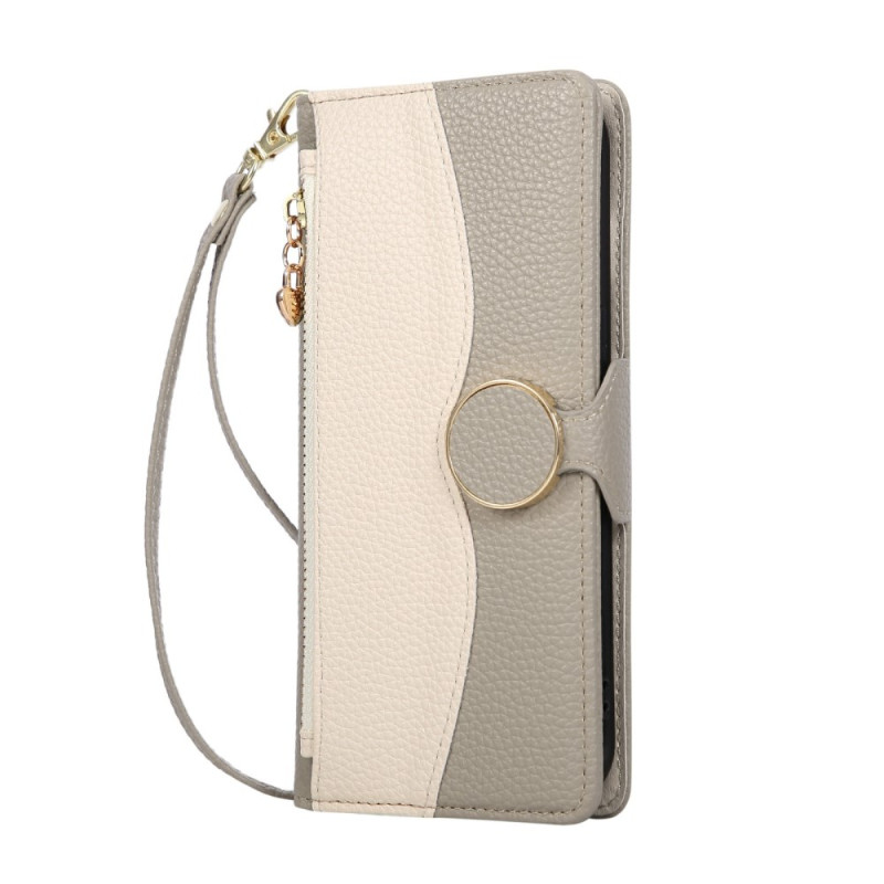 Honor Magic 8 Lite Two-tone Zippered Wallet Case