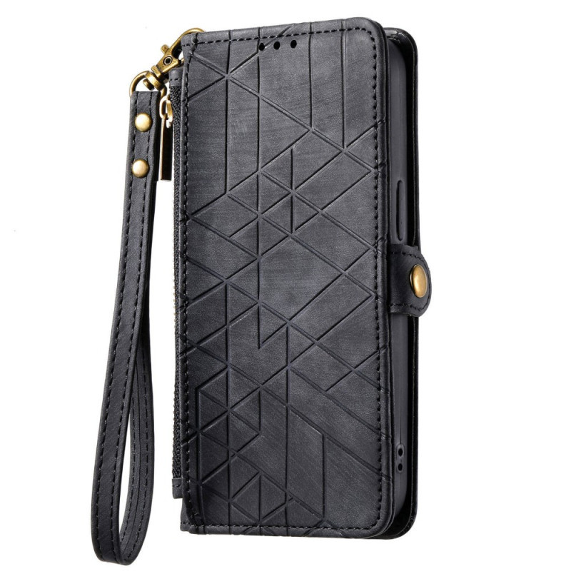 Honor Magic 8 Lite Geometric Design Wallet Case