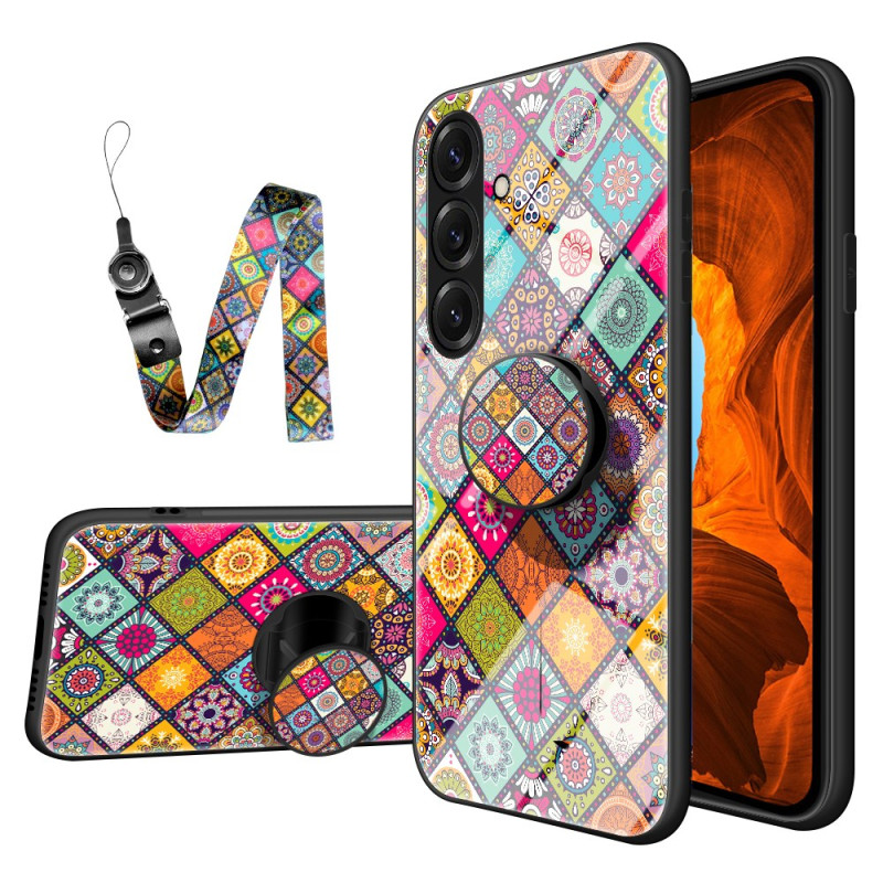 Coque Samsung Galaxy S26 Support et Lanière Patchwork