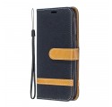 Samsung Galaxy A20e Fabric and Leather Effect Case with Strap