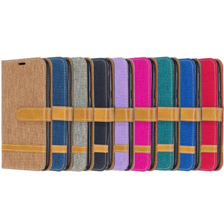 Samsung Galaxy A20e Fabric and Leather Effect Case with Strap