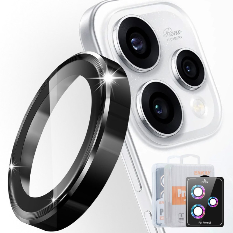 Tempered Glass Protective Lens for Oppo Reno 15 Pro 5G (metal rings)