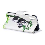 Samsung Galaxy A10 Panda Case On Bamboo