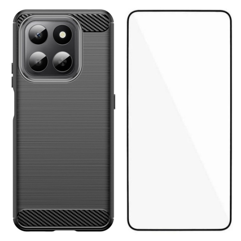 Honor 400 Smart 5G / 4G / X7d 4G Carbon Fibre Case with Screen Protector