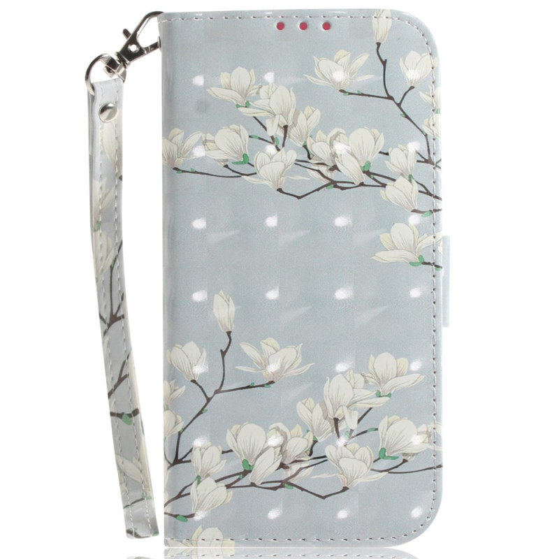 Honor X8 5G Magnolias Strap Case