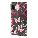 Samsung Galaxy A10 Case Butterflies and Flowers