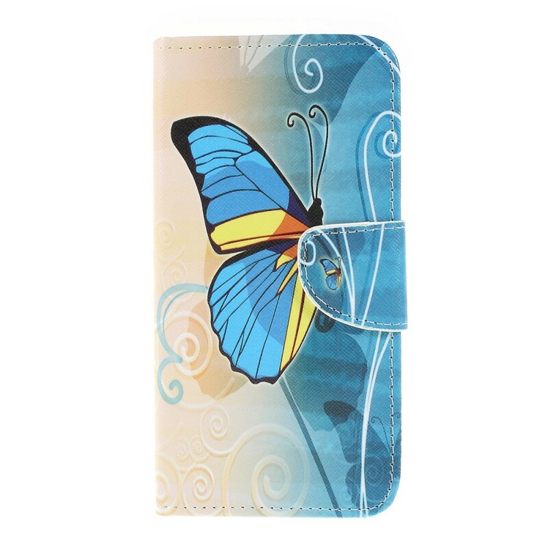 Cover Samsung Galaxy A10 Papillon Bleu et Jaune