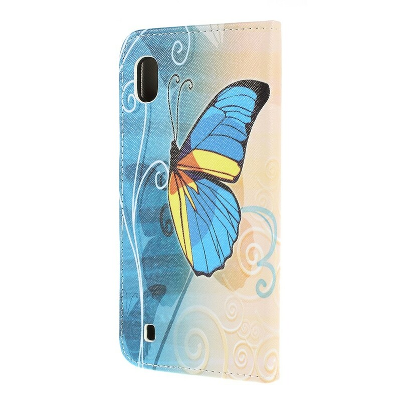 Cover Samsung Galaxy A10 Papillon Bleu et Jaune