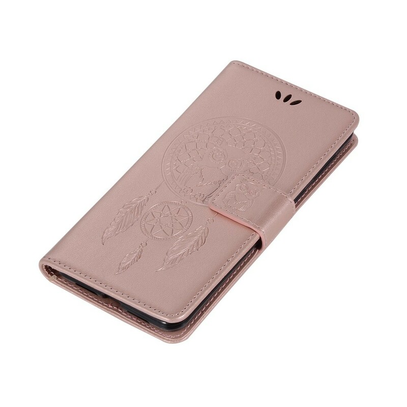 Honor 20 leather effect case Attrape Rêves Hibou