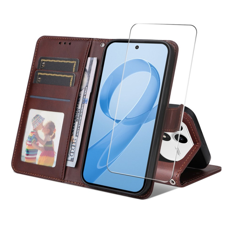 Housse Poco F8 Ultra Simili Cuir avec Protecteur Écran