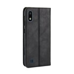 Flip Cover iSamsung Galaxy A10 Effet Cuir Vintage Stylisé