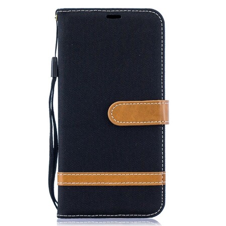 Samsung Galaxy A10 Fabric and Leather Effect Case with Strap