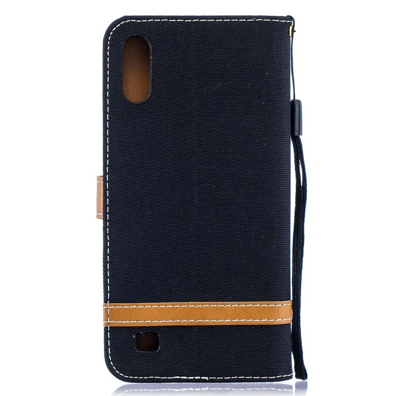 Samsung Galaxy A10 Fabric and Leather Effect Case with Strap