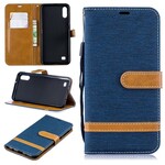 Samsung Galaxy A10 Fabric and Leather Effect Case with Strap