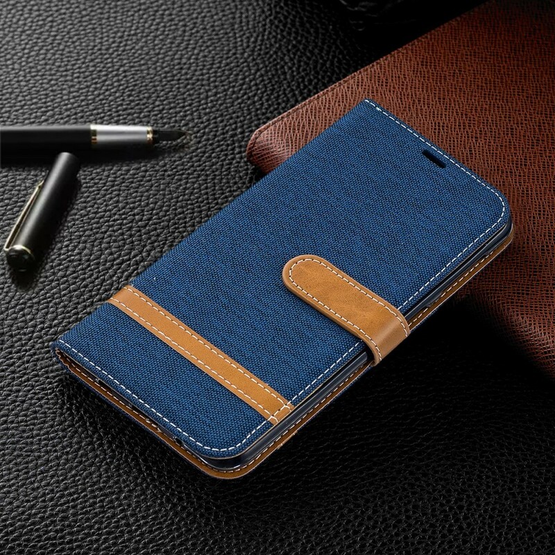 Samsung Galaxy A10 Fabric and Leather Effect Case with Strap