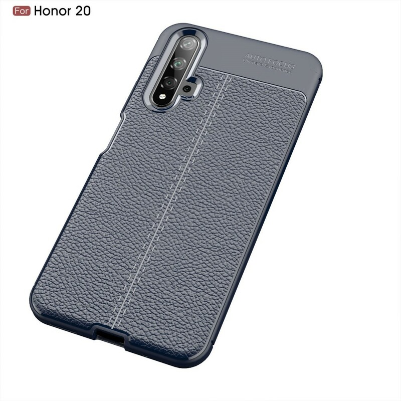 Honor 20 Leather Case Lychee Effect Double Line