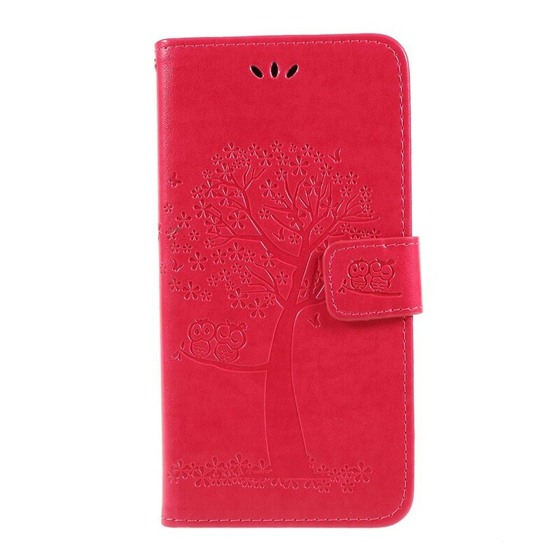 Case Samsung Galaxy A10 Tree and Owls with Strap