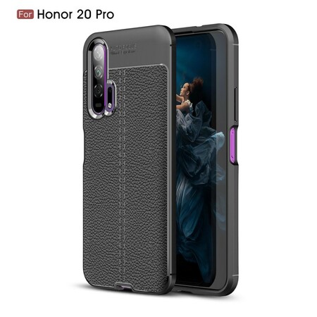 Honor 20 Pro Leather Case Lychee Effect Double Line