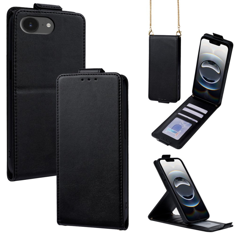 Case iPhone 17E / 16E Vertical flap and shoulder strap