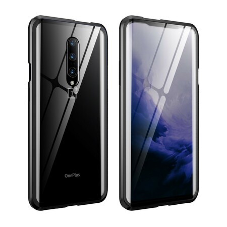 OnePlus 7 Pro Case Tempered Glass and Metal Edges