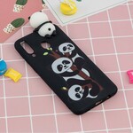 Cover Samsung Galaxy A40 3D Pandas On Bamboo