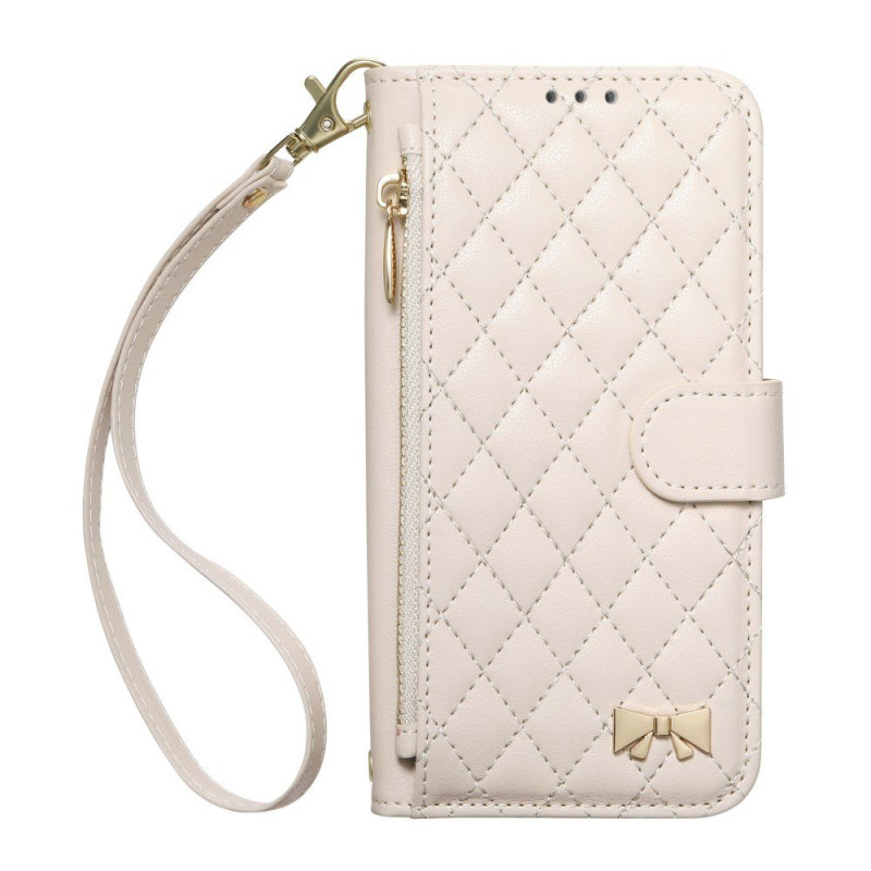 Honor 600 Lite Wallet Case Rivet Bow