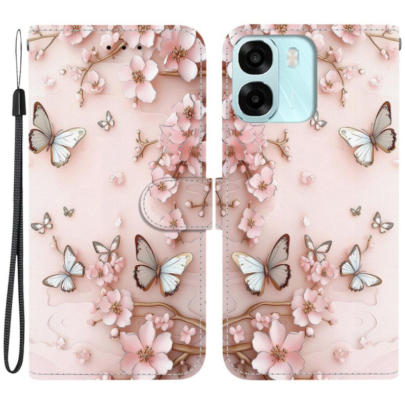 Case Oppo A6 5G / A6X 5G / 4G Pink Butterflies