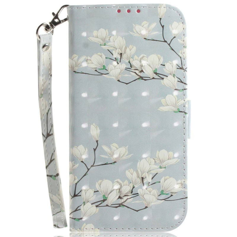 Oppo A6 5G / A6X 5G / 4G Magnolias Strap Case