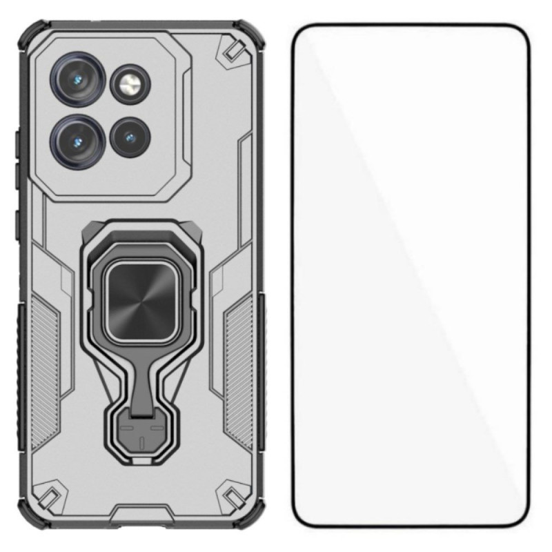 Motorola Edge 60 Neo / 50 Neo Ring Hard Case with Screen Protector