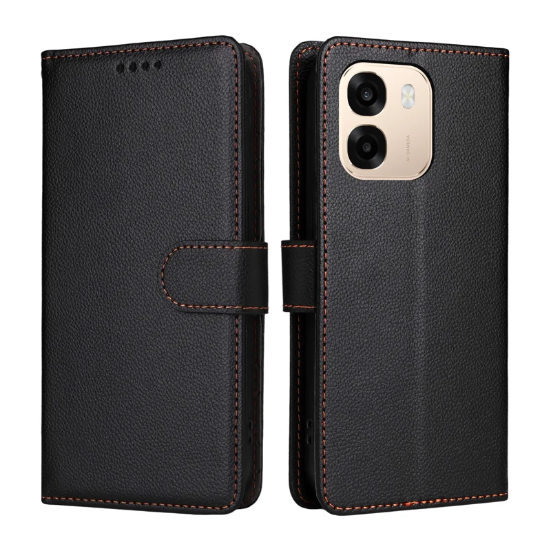 Oppo A6X 5G / 4G Leather-effect case (anti-RFID)