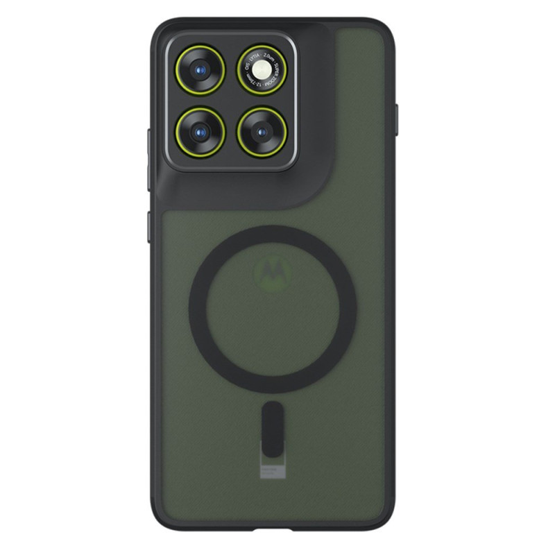 Motorola Edge 70 Magnetic Case Transparent Black Matte Anti-Prints