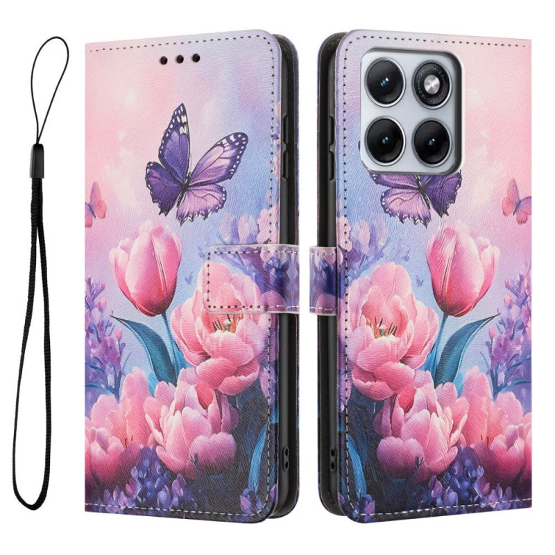 Case Motorola Edge 70 Fusion Tulips and Butterflies