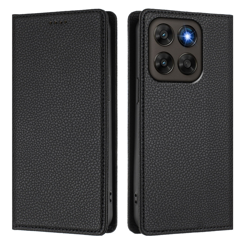Flip Cover Moto G77 / G67 Leather Effect Lychee (anti-RFID)