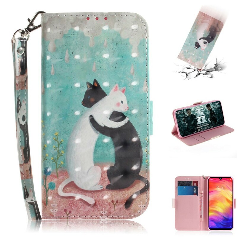 Case Xiaomi Redmi Note 7 Friends Cats with Strap