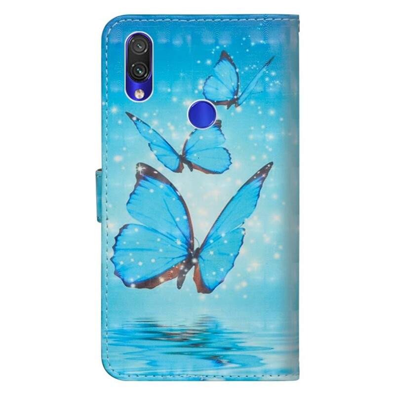 Xiaomi Redmi Note 7 Flying Blue Butterflies Case
