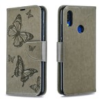 Xiaomi Redmi Note 7 Butterfly Printed Lanyard Case