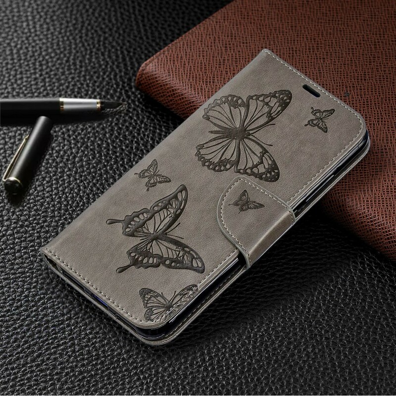 Xiaomi Redmi Note 7 Butterfly Printed Lanyard Case