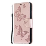 Xiaomi Redmi Note 7 Butterfly Printed Lanyard Case