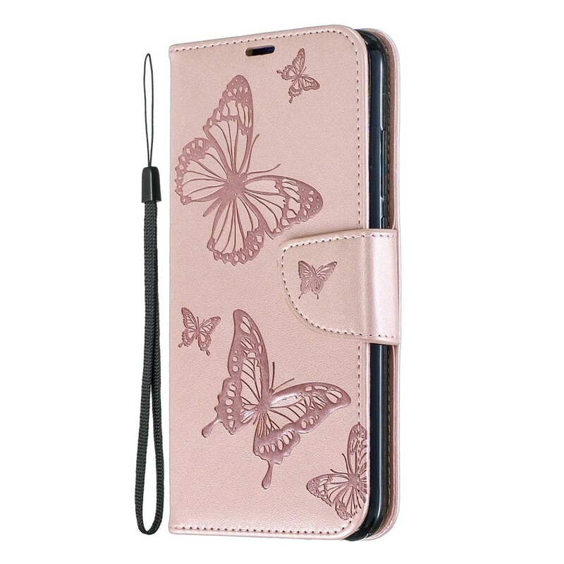 Xiaomi Redmi Note 7 Butterfly Printed Lanyard Case