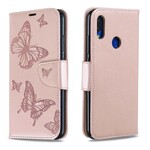 Xiaomi Redmi Note 7 Butterfly Printed Lanyard Case