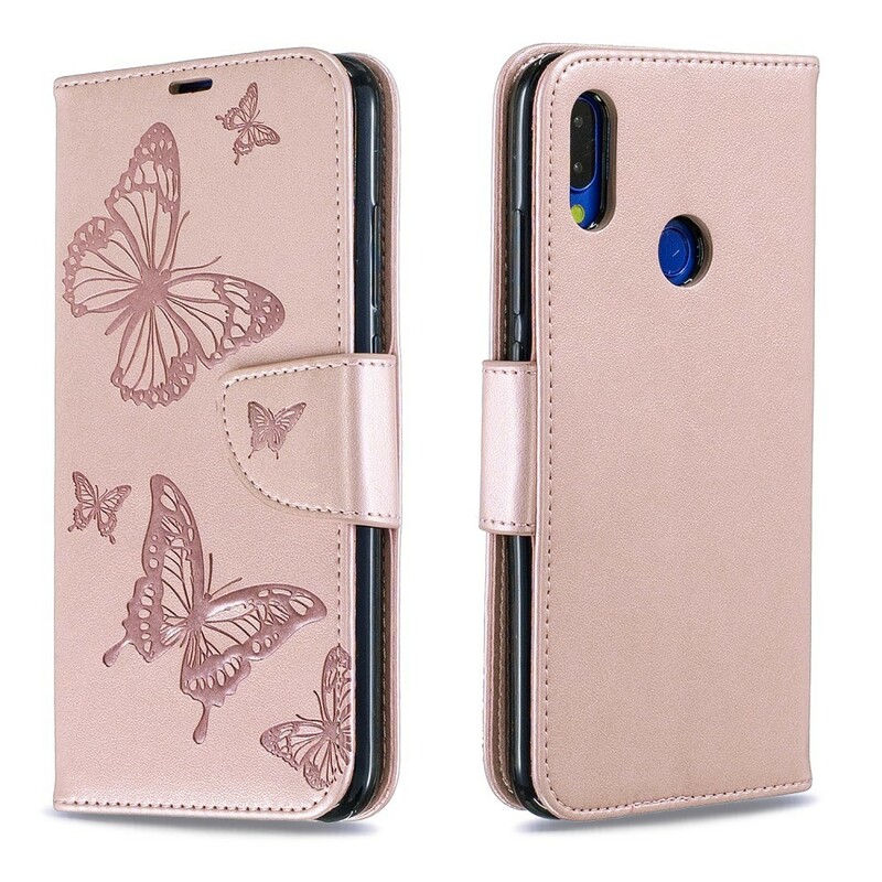 Xiaomi Redmi Note 7 Butterfly Printed Lanyard Case